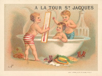 Badetid (chromolitho) av French School