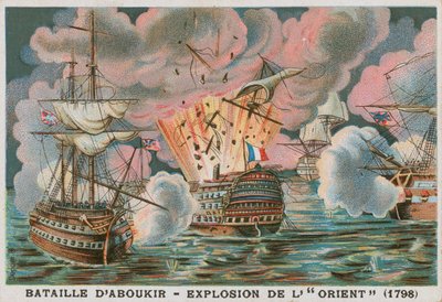 Slaget ved Aboukir Bay, 1798 av French School
