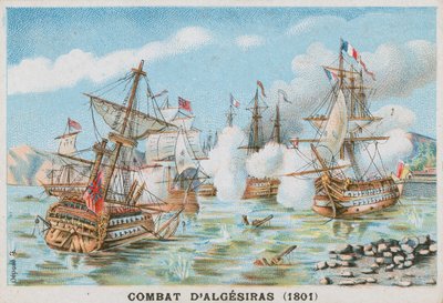 Slaget ved Algeciras; 1801 av French School