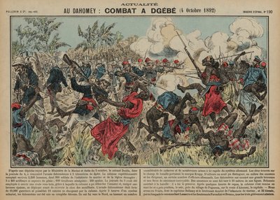 Slaget ved Dgebe, Dahomey, andre fransk-dahomeanske krig, 4. oktober 1892 av French School
