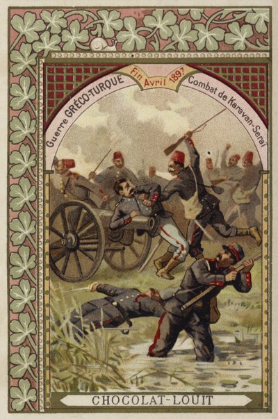 Slaget ved Karavan-Serai, gresk-tyrkisk krig, april 1897 av French School