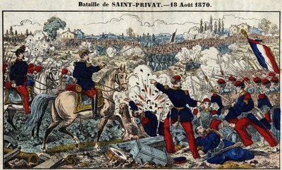 Battle of Saint - Privat on August 18 av French School