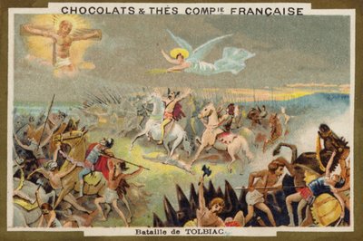Slaget ved Tolbiac (chromolitho) av French School