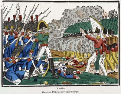 Slaget ved Waterloo, 18. juni av French School