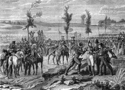 Battle of Waterloo, War of the Seventh Coalition i 1815, illustrasjon fra 