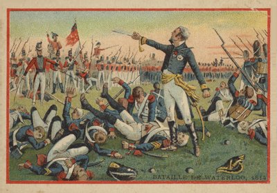Slaget ved Waterloo i 1814 av French School