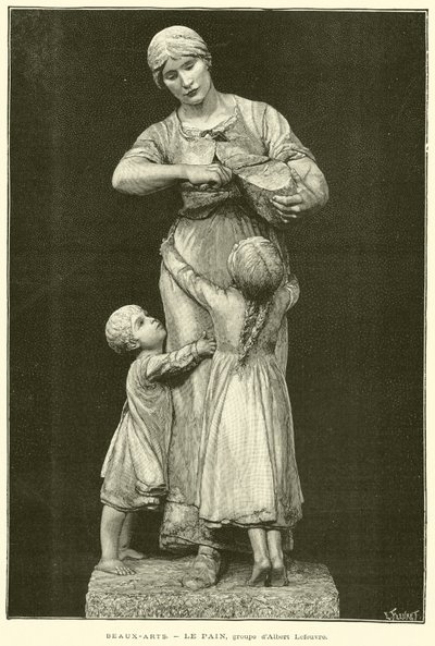 Fine Arts, Le Pain, gruppe av Albert Lefeuvre (gravering) av French School