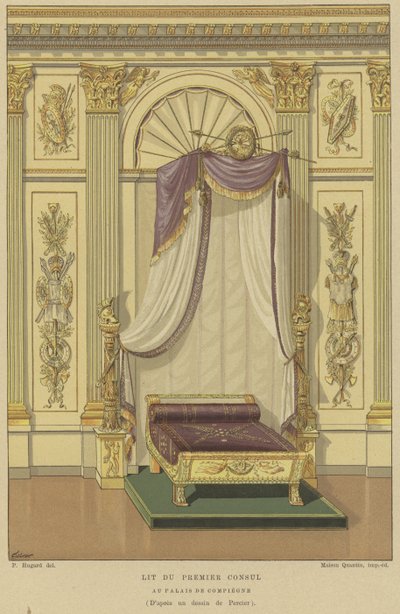 Seng til Napoleon Bonaparte når første konsul, Palace of Compiegne, Frankrike av French School