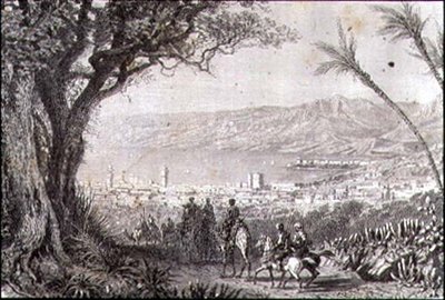 Beirut på 1860-tallet (gravering) av French School