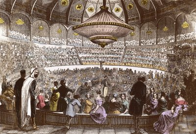 Berlioz conducts his concert on 19 January 1845 at Cirque Olympique in Paris - Hector Berlioz (1803-1869), in the hall of the Olympic Circus of the Champs Elysees in Paris av French School