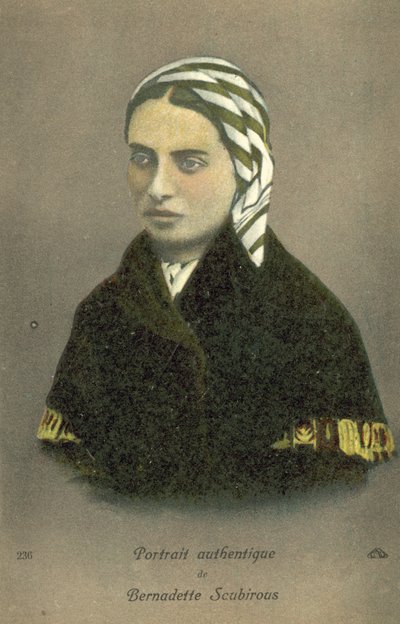 Bernadette Soubirous (farge litho) av French School