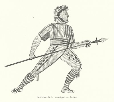 Bestiary of the Reims mosaikk (gravering) av French School