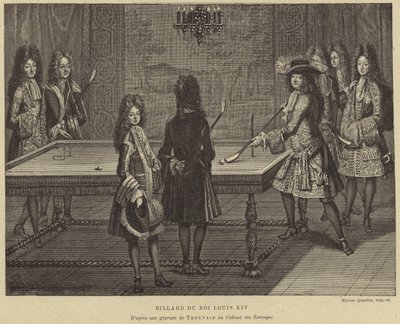 Biljardbord av kong Louis XIV av Frankrike av French School