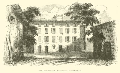 Fødested til Napoleon Bonaparte (gravering) av French School