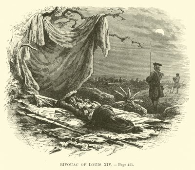 Bivuakk av Ludvig XIV av French School