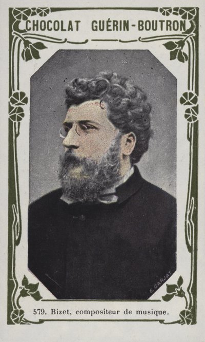 Bizet , musikkkomponist (farget bilde) av French School