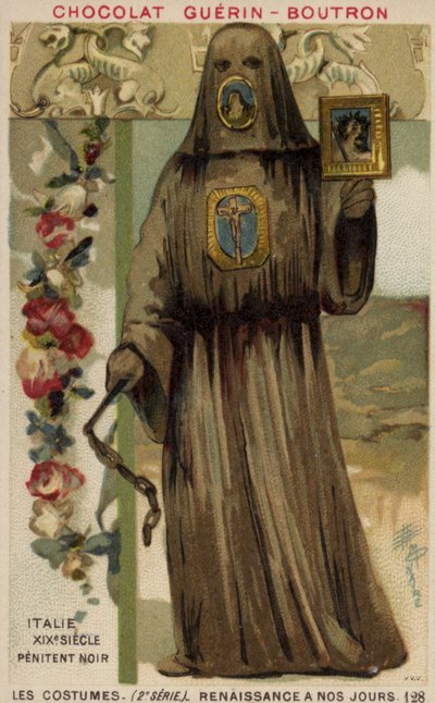 Black Penitent, Italia, 1800-tallet av French School