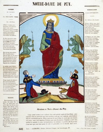 Black Virgin: Oration in Notre-Dame du Puy - bilde av Epinal, n.d. av French School
