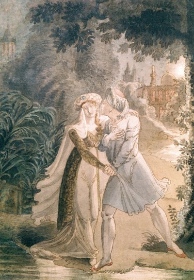 Blanca og Abon Hamet i hagene til Alhambra, fra 