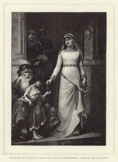 Blanche av Castille, dronningkonsort av Louis VIII av Frankrike og mor til Louis IX av French School