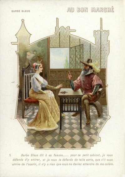 Blått skjegg, holder nøkkel av French School