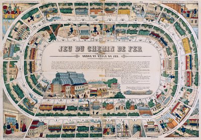 Brett for et jernbanespill, 1850 av French School
