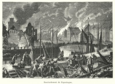 Bombing av København (gravering) av French School