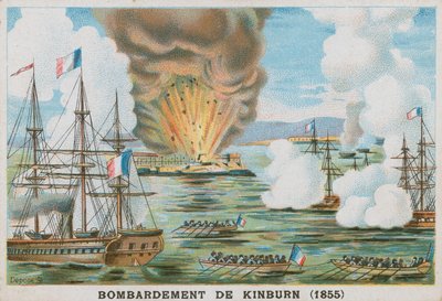 Bombardement av Kinburn, 1855 av French School