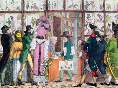 Bok- og trykkselger, tidlig på 1800-tallet av French School