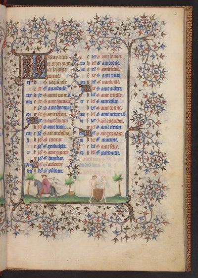 Timebok, Legg til MS 32454 f.4r, Frankrike av French School