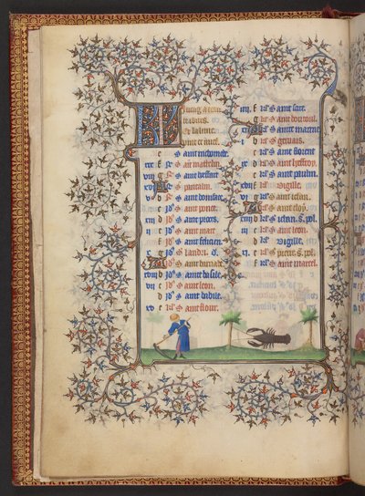 Stundenbuch, Add MS 32454 f.4v, Frankreich von French School