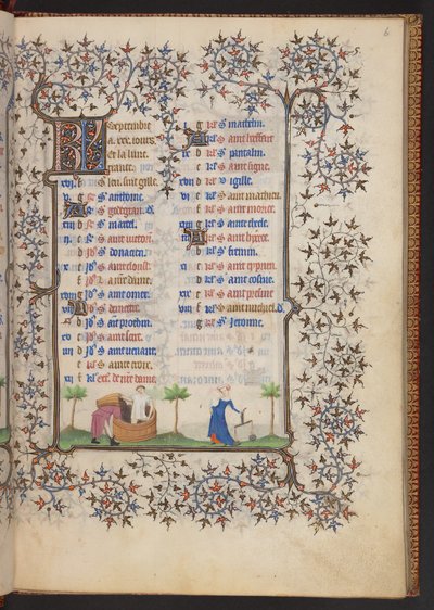 Timebok, Legg til MS 32454 f.6r, Frankrike av French School
