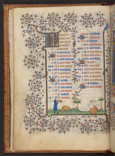 Timebok, Legg til MS 32454 f.7v, Frankrike av French School
