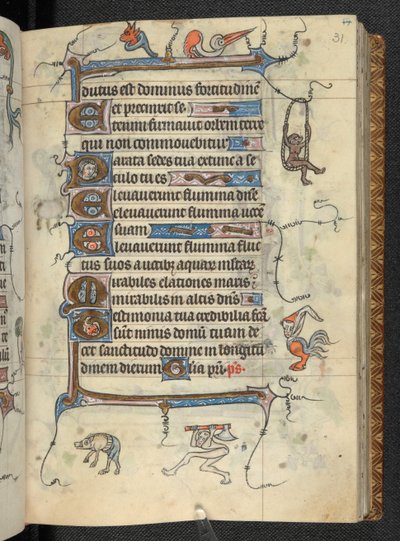 Timebok, bruk av St Omer, Add MS 36684, f.31r, c.1318-25 (vellum) av French School