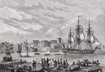 Brest i 1791, gravert av Le Breton, fra 