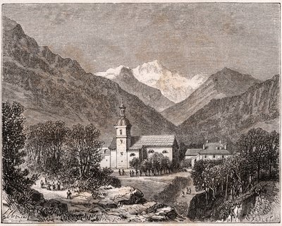 Brides-les-Bains (Brides les Bains) - Savoie - gravering i "Frankrike illustree: geografi, historie, statistisk administrasjon" av V.A. Malt-brun. 1884 av French School