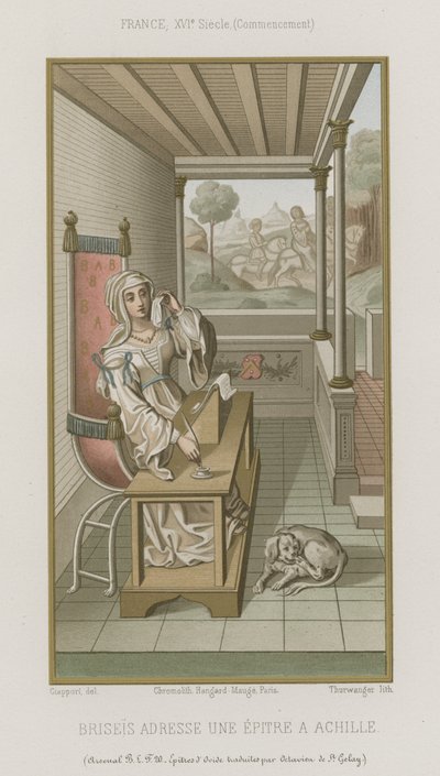 Briseis sender et brev til Achilles av French School