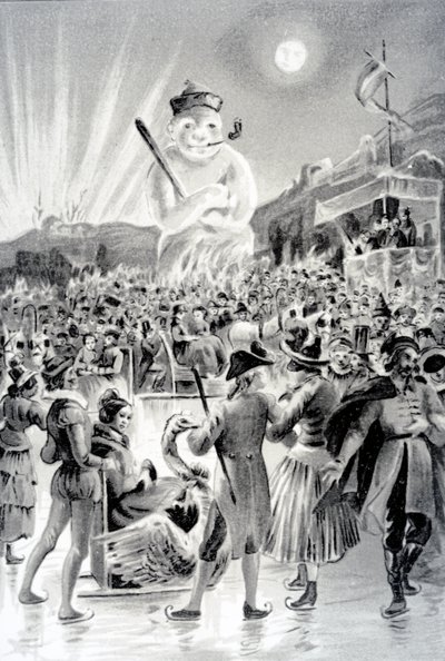 Budapest, illustrasjon fra The Snow Man av George Sand, 1887 av French School