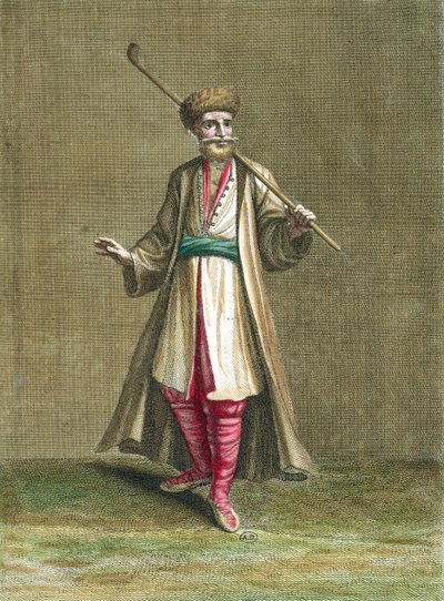 Bulgarsk kostyme, illustrasjon fra Recueil de Costumes du Levant, 1707-8 av French School
