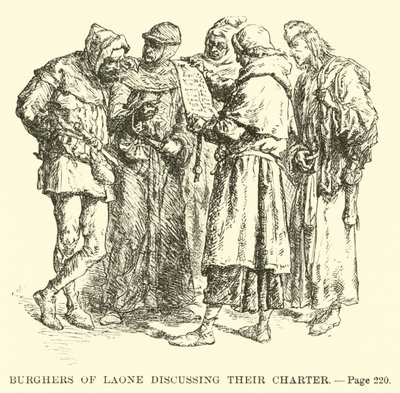 Borgere i Laone diskuterer charteret deres av French School