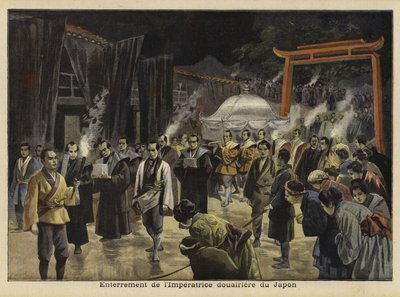 Begravelse av enkekeiserinne av Japan, 1897 av French School