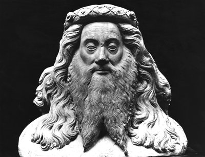 Byste fra begravelsesstatuen av Jean II de Vienne (d.1435), Seigneur av Pagny, med kallenavnet med det lange skjegget, original fra 1400-tallet (gipsavstøpning) av French School