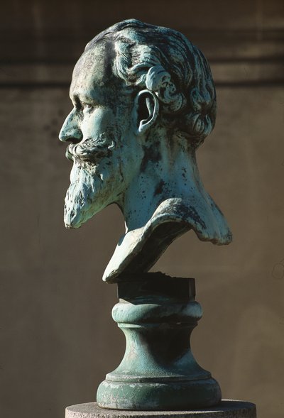 Byste av Edouard Manet (1832-83) (bronse) (se også 287311) av French School