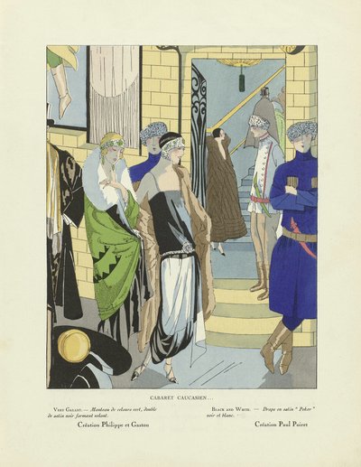 Kaukasisk kabaret ….., fra Art-Gout-Beaute, utgitt på 1920-tallet (sjablongtrykk) av French School