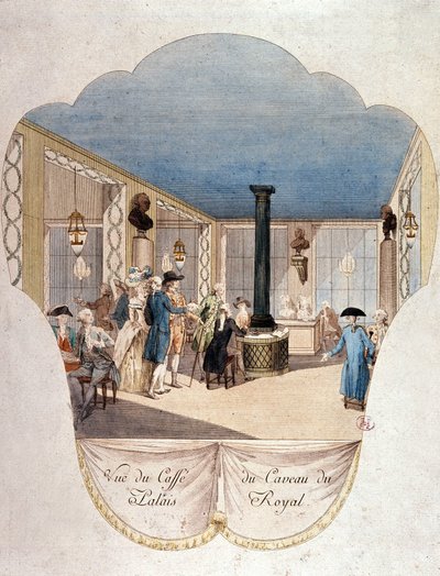 Cafe du Caveau du Palais Royal, Paris av French School