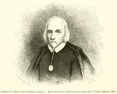 Calderon de la Barca , spansk dramatisk poet (gravering) av French School