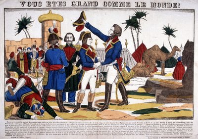 Kampanje (ekspedisjon) av Egypt (1798-1801) ledet av Napoleon Bonaparte i 1799. Bilde av Epinal av French School