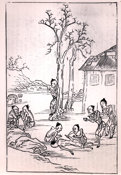 Kannibalisme i Kina, fra en kinesisk tegning, 1870 av French School