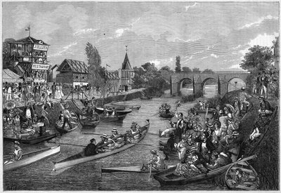 Kanopadling på Seinen ved Joinville le Pont (Joinville-le-Pont) av French School