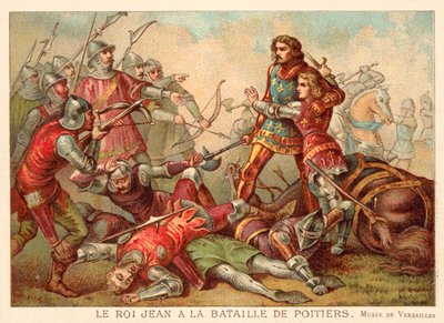 Fangst av John II av Frankrike i slaget ved Poitiers av French School